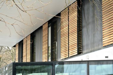 Yeni bir modern apartman detay