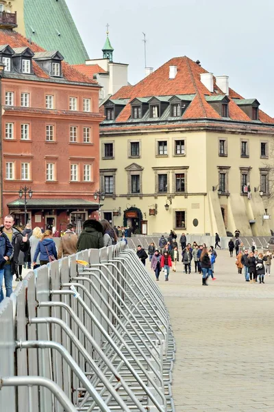 Varsovia Polonia Marzo 2018 Preparación Para Otra Conmemoración Del Accidente — Foto de Stock