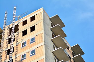 Yüksek binalar yapım aşamasında