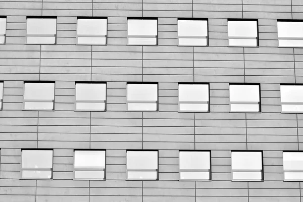 Glass Walls Office Building Business Background Black White — Stock Photo, Image