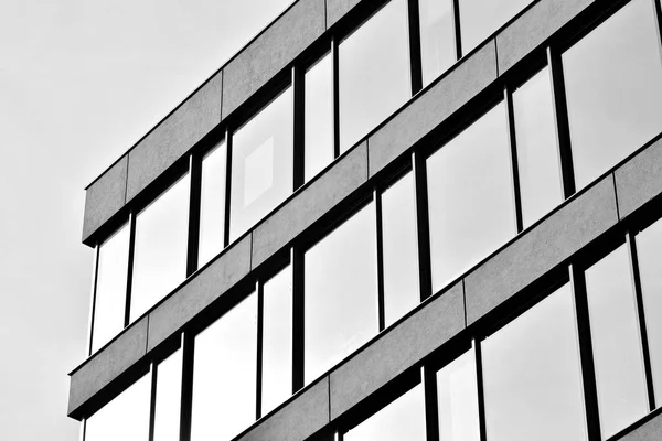 Las Paredes Cristal Del Edificio Oficinas Fondo Negocios Blanco Negro —  Fotos de Stock