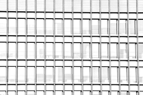 Glass walls of a office building - business background. Black and white.