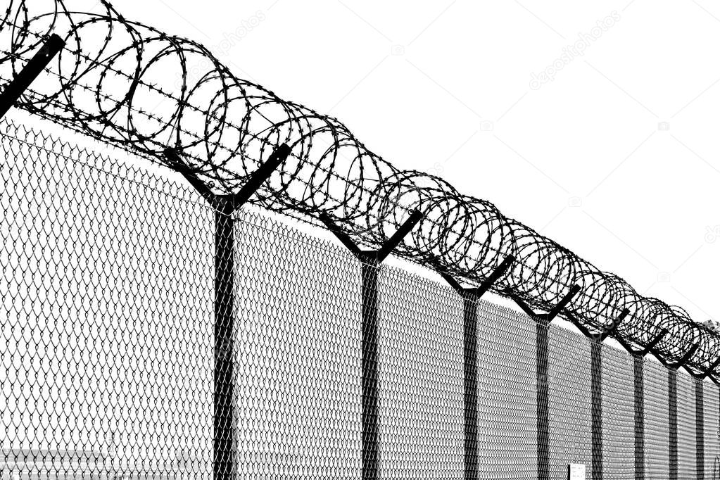 Security fence of an international airport