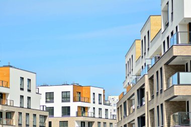 Yeni bir modern apartman detay