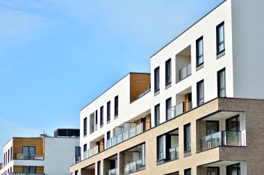 Yeni bir modern apartman detay