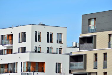 Yeni bir modern apartman detay