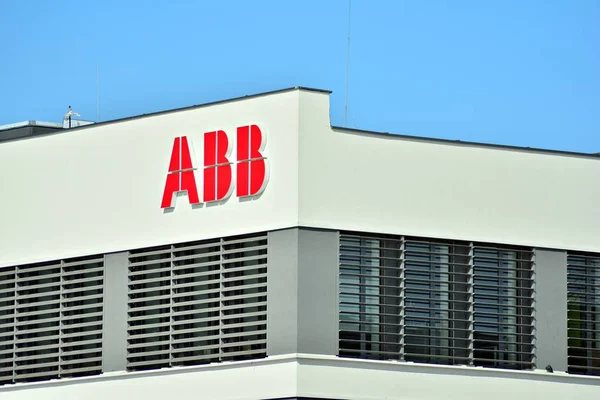 Варшава Польша Марта 2018 Года Подпишите Abb Вывеска Компании Abb — стоковое фото