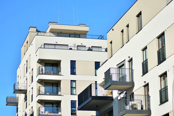 Details Apartments Building Balconies — Stock Photo, Image