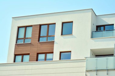 Yeni bir modern apartman detay