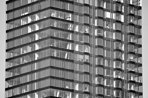 Moderno Edificio Oficinas Ciudad Exterior Blanco Negro — Foto de Stock