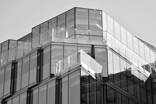 Moderno Edificio Oficinas Ciudad Exterior Blanco Negro —  Fotos de Stock