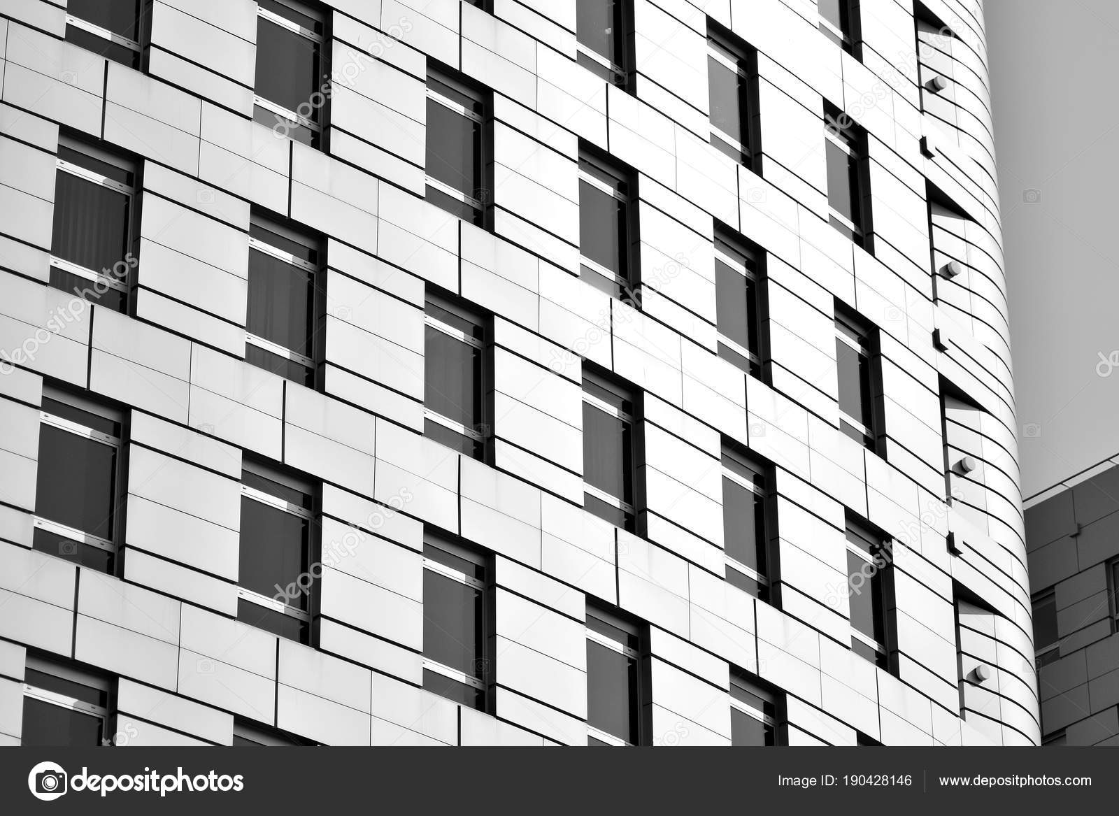 Modern City Office Building Exterior Black White — Stock Photo © grand