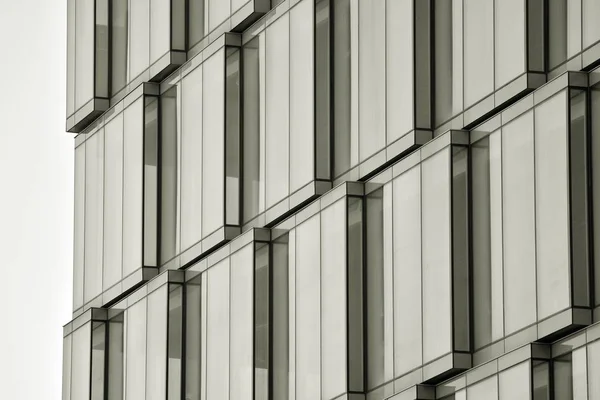 Modernes Städtisches Bürogebäude Außen Schwarz Weiß — Stockfoto