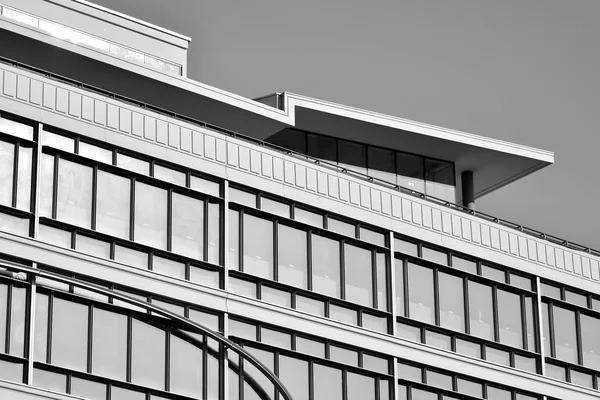 Moderno Edificio Uffici Della Città Esterno Bianco Nero — Foto Stock