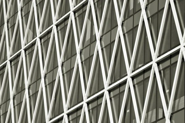 Modern City Office Building Exterior Black White — Stock Photo, Image