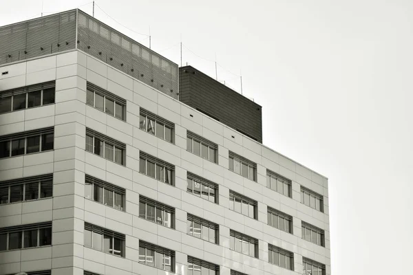 Moderne Immeuble Bureaux Ville Extérieur Noir Blanc — Photo