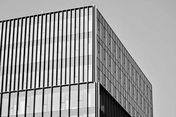 Moderne Immeuble Bureaux Ville Extérieur Noir Blanc — Photo