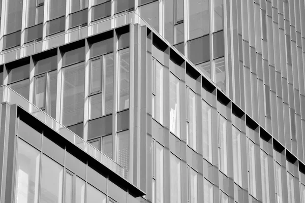 Moderno Edificio Oficinas Ciudad Exterior Blanco Negro — Foto de Stock