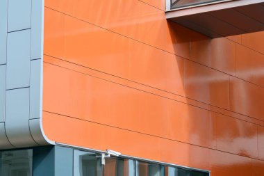 Modern mimarisi, cam ve çelik. Soyut mimari tasarım. 