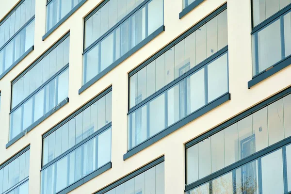 Detalhe Novo Edifício Apartamentos Moderno — Fotografia de Stock