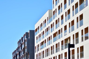 Yeni bir modern apartman detay