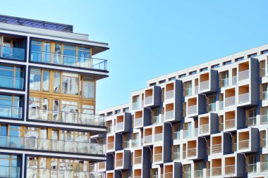 Yeni bir modern apartman detay