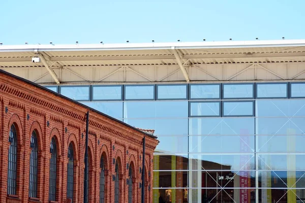 Arquitetura Moderna Vidro Aço Projeto Arquitetônico Abstrato — Fotografia de Stock