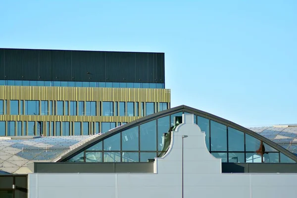 Arquitectura Moderna Vidrio Acero Diseño Arquitectónico Abstracto — Foto de Stock