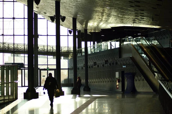 Лодзь Польща Квітня 2018 Залізнична Станція Інтер Єру Залізничного Вокзалу — стокове фото