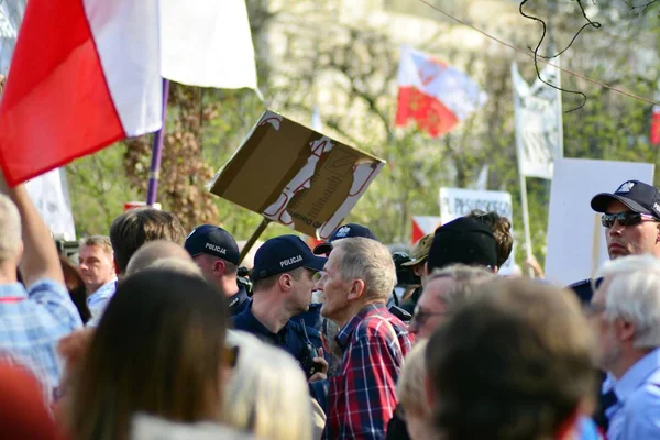 Warschau Polen April 2018 Ceremonie Van Onthulling Van Het Monument — Stockfoto