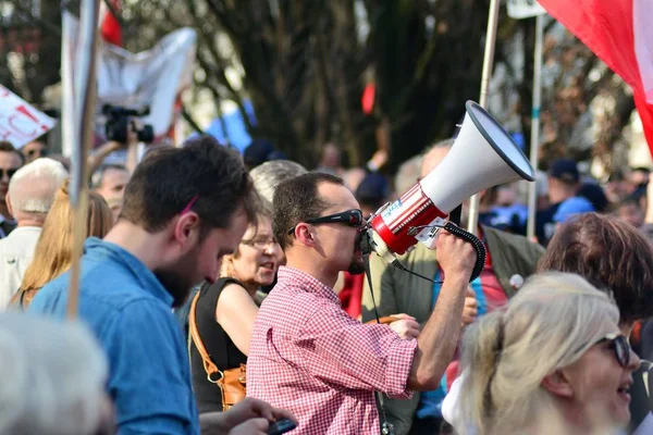 Warschau Polen April 2018 Ceremonie Van Onthulling Van Het Monument — Stockfoto