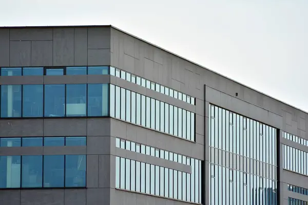 Fragmento Edifício Vidro Moderno — Fotografia de Stock