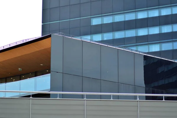 Fragment Modern Glass Building — Stock Photo, Image