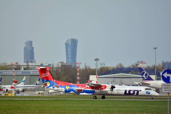 Varsavia Polonia Aprile 2018 Aeroporto Varsavia Chopin Edifici Aeroportuali — Foto Stock