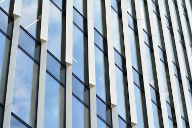 Ofis Binası yakın çekim. Modern bina.