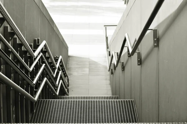 Escalier Acier Style Porte Moderne Noir Blanc — Photo