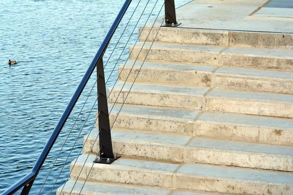 Escaliers Sur Promenade Béton — Photo