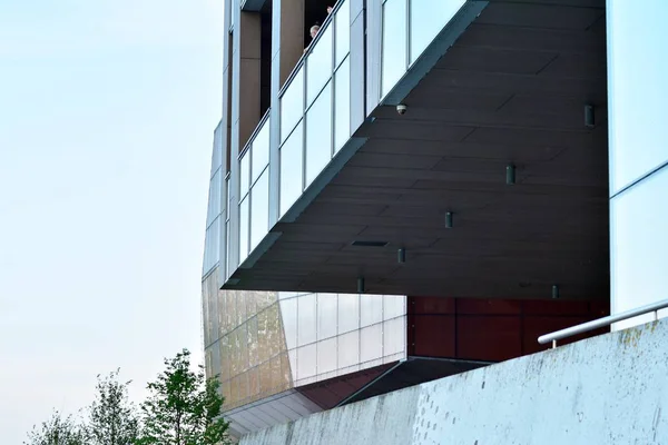 Moderno Edificio Oficinas Con Fachada Vidrio —  Fotos de Stock