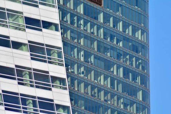 Fond Abstrait Urbain Détail Façade Verre Moderne Immeuble Affaires Bureau — Photo