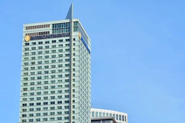 Städtischen Abstrakten Hintergrund Detail Der Modernen Glasfassade Bürogebäude — Stockfoto