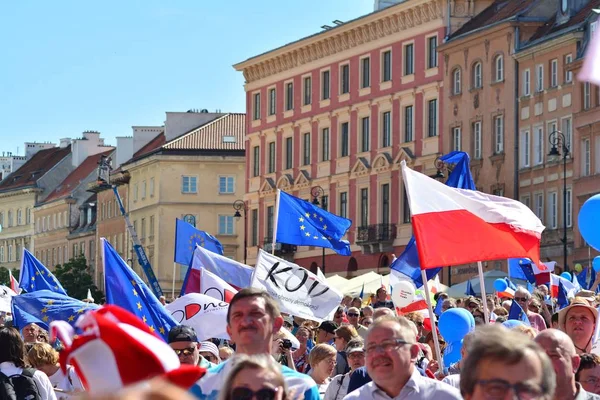 Warsaw Polans Травня 2018 Марш Свободи Поляки Березня Засуджувати Уряду — стокове фото