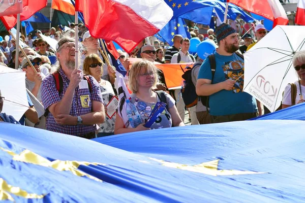 Warsaw Polans Mei 2018 Vrijheid Maart Polen Maart Aan Kaak — Stockfoto