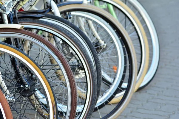 Fragmento Uma Bicicleta — Fotografia de Stock