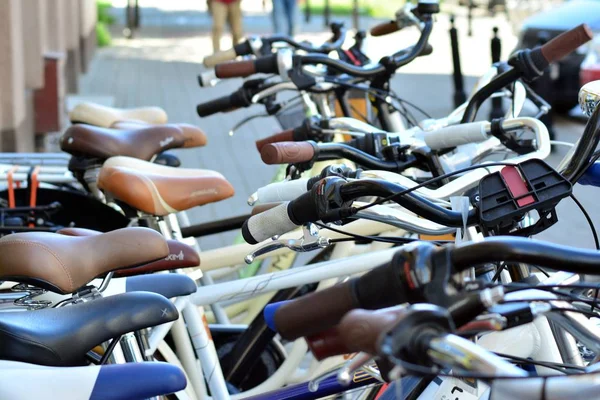 Fragmento Uma Bicicleta — Fotografia de Stock