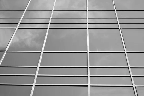 Curtain Wall Made Toned Glass Steel Constructions Sky Fragment Building — Stock Photo, Image