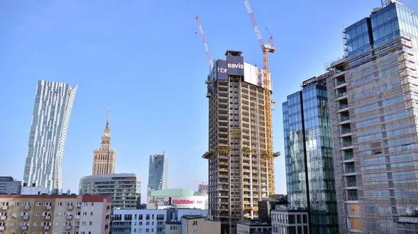 Warsaw Poland November 2019 Construction Site Varso Place Office Building — Stock Photo, Image