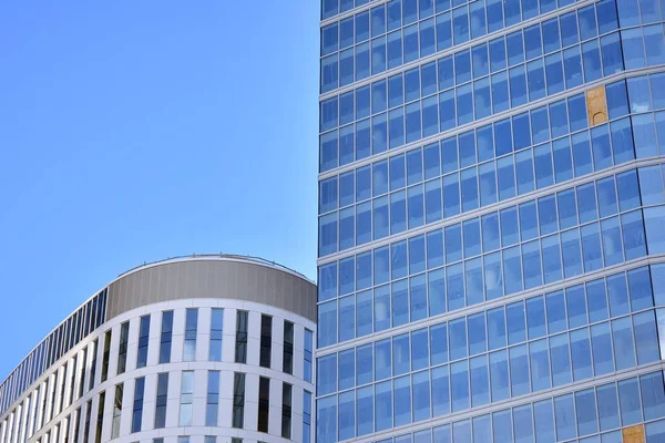 Αφηρημένη Υφή Του Μπλε Γυαλί Σύγχρονο Κτίριο Ουρανοξύστες Επιχειρηματικό Υπόβαθρο — Φωτογραφία Αρχείου
