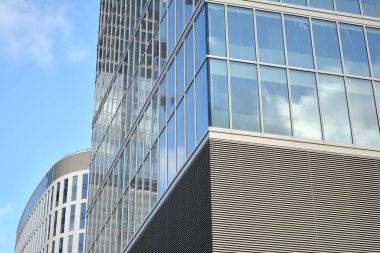 Mavi camlı modern gökdelenlerin soyut dokusu. İş geçmişi.