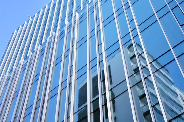 Abstract Texture Blue Glass Modern Building Skyscrapers Business Background — Stock Photo, Image