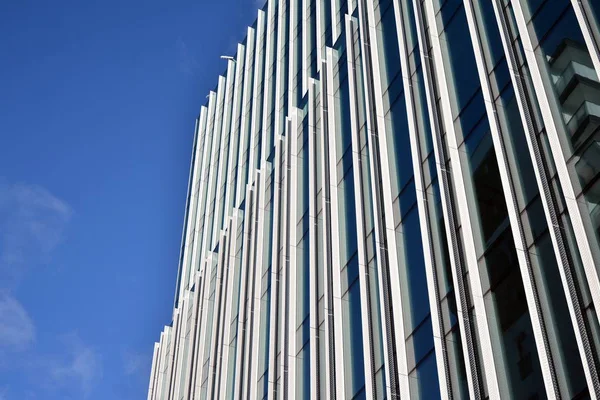 Struttura Astratta Vetro Blu Grattacieli Edificio Moderno Contesto Aziendale — Foto Stock